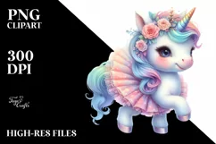 Colorful Baby Unicorn in Tutu Product Image 1
