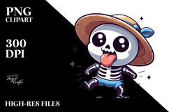 Silly Cartoon Skeleton with Beach Wear Product Image 2
