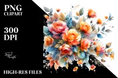 Colorful Watercolor Abstract Clipart\ Product Image 3