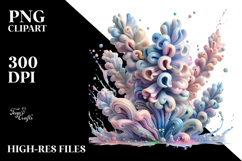 Abstract Hyacinth Splash PNG Product Image 2