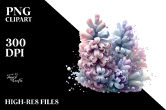 Abstract Hyacinth Splash PNG Product Image 2