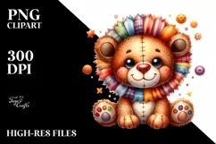 Colorful Baby Plush Lion | Clipart Product Image 3