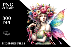 Fairy Unicorn with Floral Wreath PNG Product Image 2