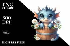 Cute Baby Dragon, Transparent PNG Product Image 3