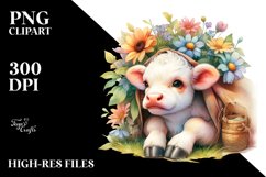 Colorful Baby Cow Playing Hide and Seek Product Image 1