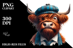 Exaggerated Highland Cow PNG Product Image 2