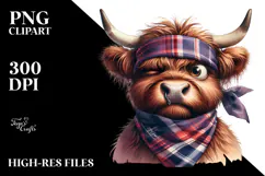 Exaggerated Highland Cow PNG Product Image 2