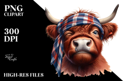 Exaggerated Highland Cow PNG Product Image 1