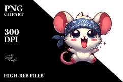 Ridiculously Cute Cartoon Mouse PNG Product Image 2
