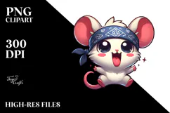 Ridiculously Cute Cartoon Mouse PNG Product Image 2