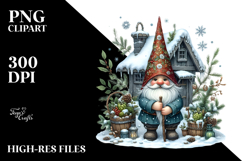 Detailed Winter Gnome PNG Product Image 2