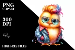 Revolted Baby Chicken Posing PNG Product Image 3