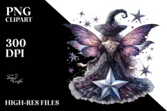 Gothic Fairy on Star PNG Product Image 2