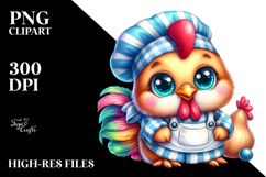 Vibrant Baby Rooster with Goofy Eyes, PNG Product Image 2