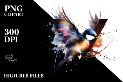 Vintage Bird Splashes, Pastel PNG Product Image 2