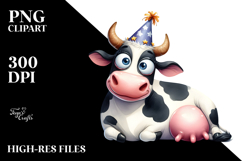 Exaggerated Holstein Cow PNG Product Image 2