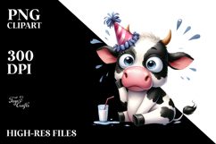 Exaggerated Holstein Cow PNG Product Image 2