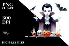Simple Halloween Clipart with Dracula | Sublimation | Product Image 3