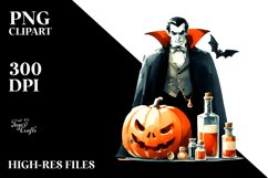 Simple Halloween Clipart with Dracula | Sublimation | Product Image 3