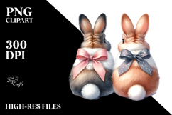 Creative Bunnies, Back View, High-Res PNG Product Image 2