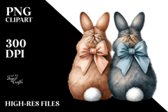 Creative Bunnies, Back View, High-Res PNG Product Image 2