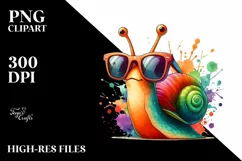 Sublimation, png, summer, sticker, flower, snail, quirky, Product Image 1