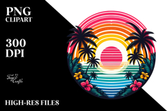 Retro Tropical Rainbow Sunset, 20 oz Tumbler Product Image 2