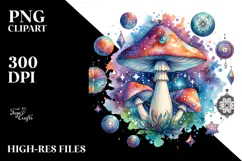 Magical Mushroom Tarot, Vibrant PNG Product Image 2