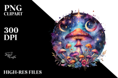 Magical Celestial Mushroom Tarot PNG Product Image 2