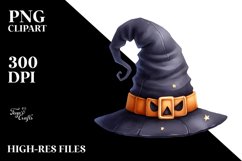 Funny Halloween Hat Chibi Simple Clipart Product Image 1