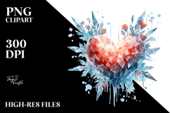 Heart Made of Ice PNG Product Image 2