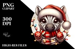 Retro Cute Baby Zebra PNG Product Image 2