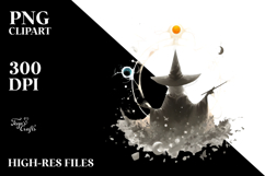 Simple Witch Digital Painting PNG Product Image 2
