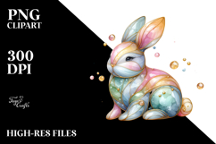 Colorful Bunny PNG Product Image 2