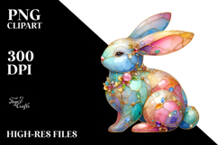 Colorful Bunny PNG Product Image 2