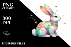 Colorful Bunny PNG Product Image 2