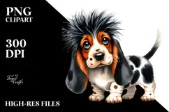 Expressive Baby Basset Hound, Transparent PNG Product Image 2