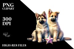 Colorful German Shepherd with Heart PNG Product Image 2