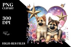 German Shepherd with Heart, PNG Product Image 2