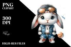 Energetic Baby Rabbit PNG Product Image 2
