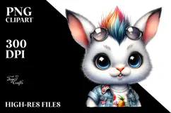 Cute Energetic Baby Rabbit, High-Res PNG Product Image 2