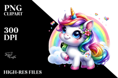 Cute Vibrant Unicorn PNG Product Image 2