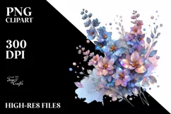 Sublimation, png, summer, sticker, flower, abstract, shiny, Product Image 3