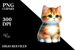 Watercolor Cat with Christmas Decorations, Transparent PNG Product Image 2