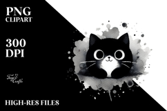 Funny Simple Black Cat PNG Product Image 2