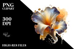 Abstract Glossy Sweet Pea Golden Insertions Clipart Product Image 3