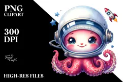 Cool Haircut Octopus Baby PNG Product Image 2