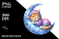 Baby Kitten Sleeping on the Moon Product Image 2