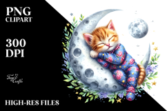 Baby Kitten Sleeping on the Moon Product Image 2