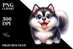 Happy Cute Siberian Husky Baby, Transparent PNG Product Image 2
